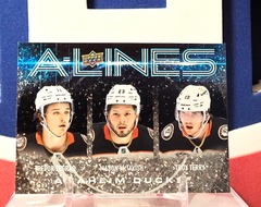 Trevor Zegras / Mason McTavish / Troy Terry 2024-25 A-Lines Speckle #A-L1 Upper Deck